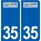 35 Saint-Lunaire logo autocollant plaque stickers ville