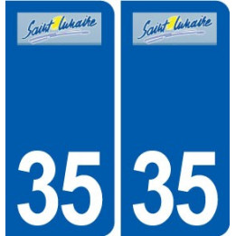 35 Saint-Lunaire logo autocollant plaque stickers ville