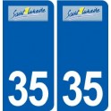 35 Saint-Lunaire logo autocollant plaque stickers ville