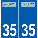 35 Saint-Lunaire logo autocollant plaque stickers ville