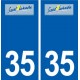 35 Saint-Lunaire logo autocollant plaque stickers ville