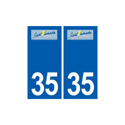 35 Saint-Lunaire logo autocollant plaque stickers ville