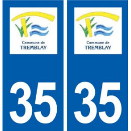 35 Tremblay logo autocollant plaque stickers ville