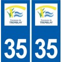 35 Tremblay logo autocollant plaque stickers ville