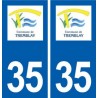 35 Tremblay logo autocollant plaque stickers ville
