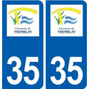35 Tremblay logo autocollant plaque stickers ville