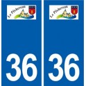 36 Le Pêchereau logo ville autocollant plaque stickers