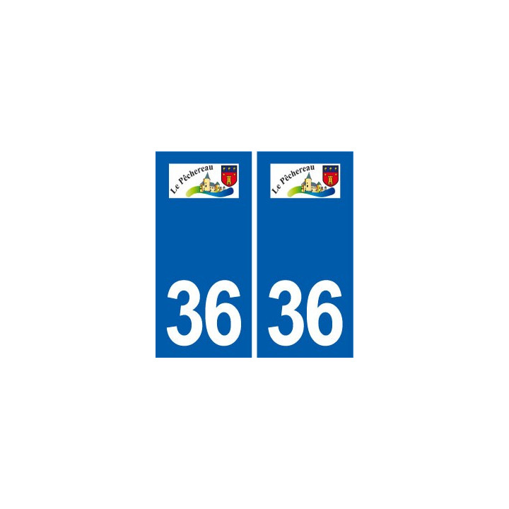 36 Le Pêchereau logo ville autocollant plaque stickers