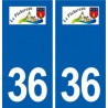 36 Le Pêchereau logo ville autocollant plaque stickers