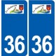 36 Le Pêchereau logo ville autocollant plaque stickers