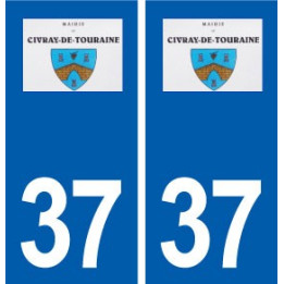 37 Civray-de-Touraine  logo autocollant plaque stickers ville immatriculation