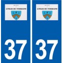 37 Civray-de-Touraine  logo autocollant plaque stickers ville immatriculation