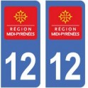 12 Aveyron sticker plate