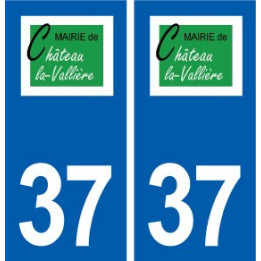 37 Château-la-Vallière logo ville autocollant plaque stickers