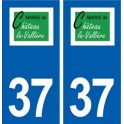 37 Château-la-Vallière logo ville autocollant plaque stickers