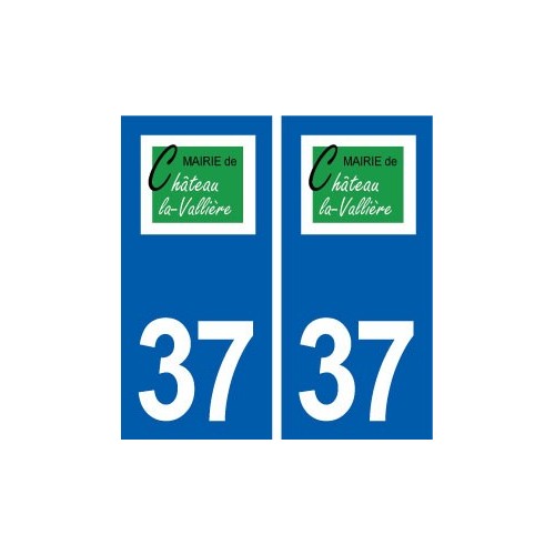 37 Château-la-Vallière logo ville autocollant plaque stickers