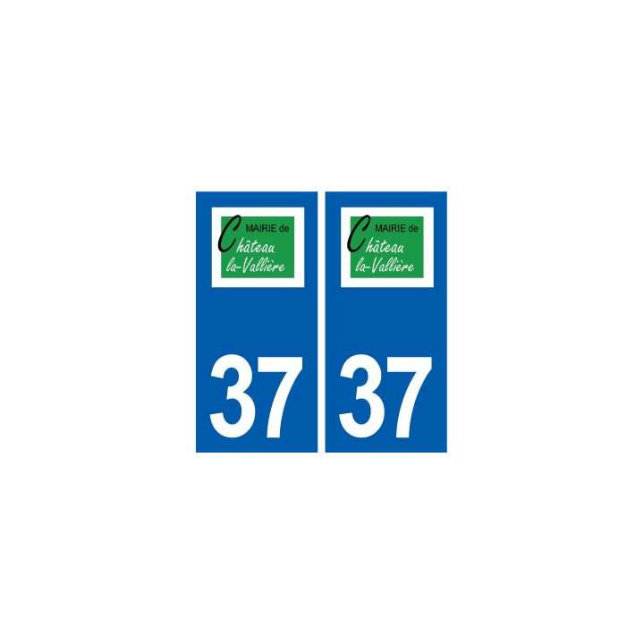 37 Château-la-Vallière logo ville autocollant plaque stickers