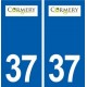 37 Cormery logo ville autocollant plaque stickers