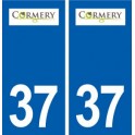 37 Cormery logo ville autocollant plaque stickers