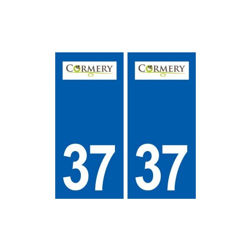 37 Cormery logo ville autocollant plaque stickers