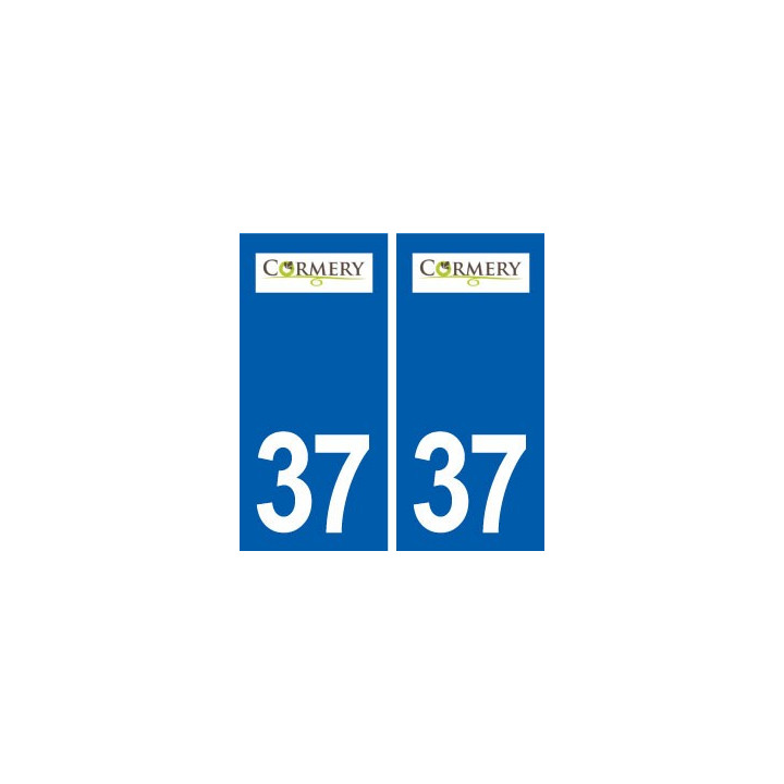 37 Cormery logo ville autocollant plaque stickers
