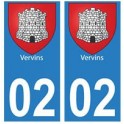 02 Vervins ville autocollant plaque