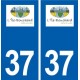 37 L'Île-Bouchard logo ville autocollant plaque stickers