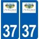 37 L'Île-Bouchard logo ville autocollant plaque stickers