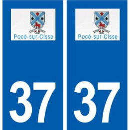 37 Pocé-sur-Cisse logo ville autocollant plaque stickers