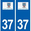37 Pocé-sur-Cisse logo ville autocollant plaque stickers