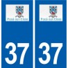 37 Pocé-sur-Cisse logo ville autocollant plaque stickers