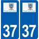 37 Pocé-sur-Cisse logo ville autocollant plaque stickers
