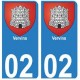 02 Vervins ville autocollant plaque