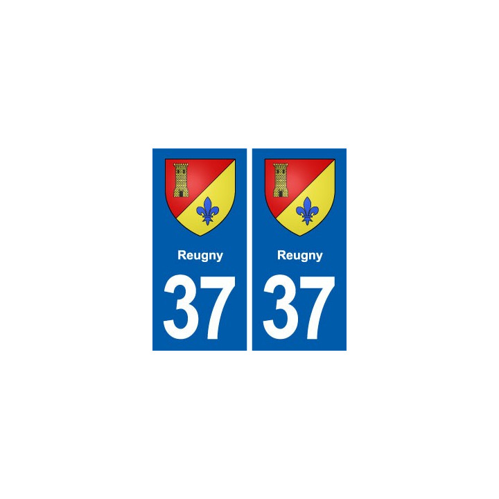 37 Reugny blason ville autocollant plaque stickers