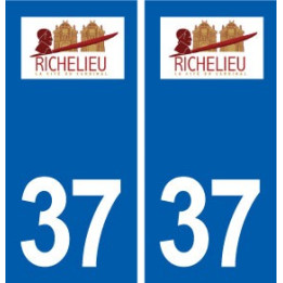37 Richelieu  logo ville autocollant plaque stickers