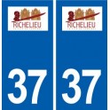 37 Richelieu  logo ville autocollant plaque stickers