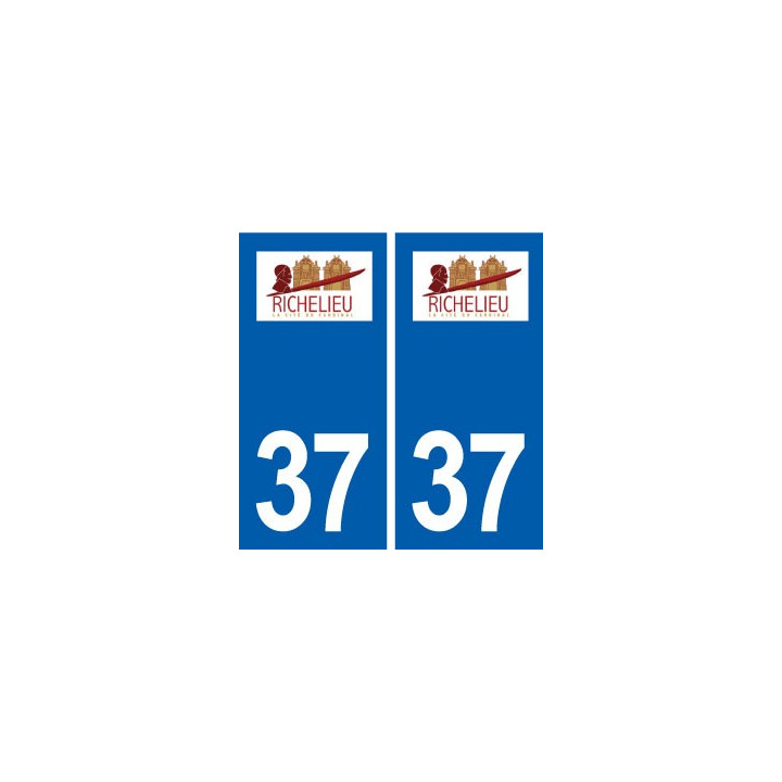37 Richelieu  logo ville autocollant plaque stickers