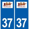37 Richelieu  logo ville autocollant plaque stickers