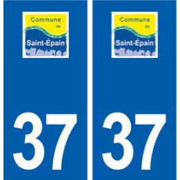 37 Saint-Épain logo ville autocollant plaque stickers