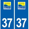37 Saint-Épain logo ville autocollant plaque stickers