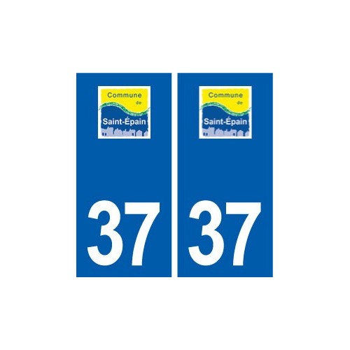 37 Saint-Épain logo ville autocollant plaque stickers