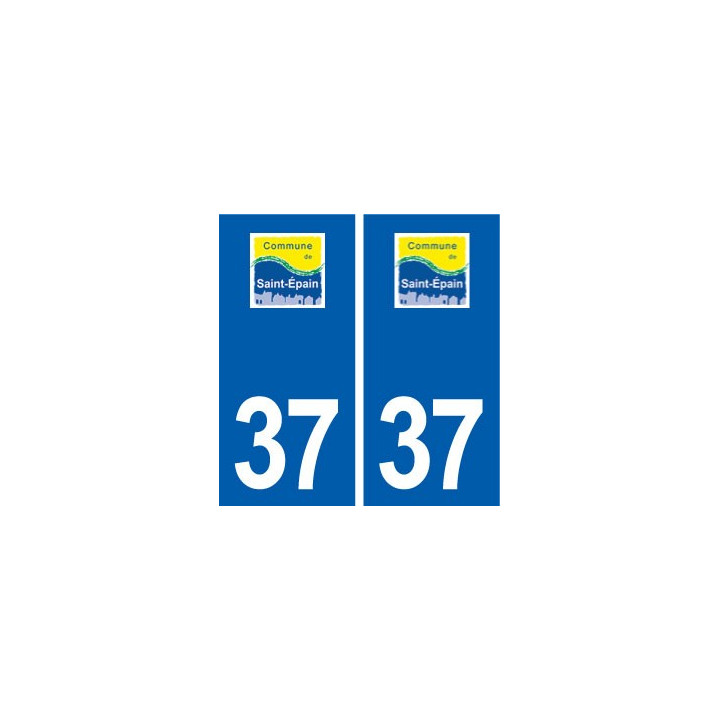 37 Saint-Épain logo ville autocollant plaque stickers