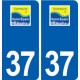 37 Saint-Épain logo ville autocollant plaque stickers