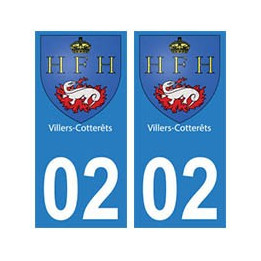 02 Villers-Cotterêts ville autocollant plaque