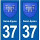 37 Saint-Épain blason ville autocollant plaque stickers