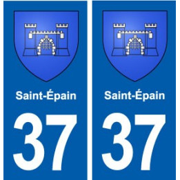 37 Saint-Épain blason ville autocollant plaque stickers