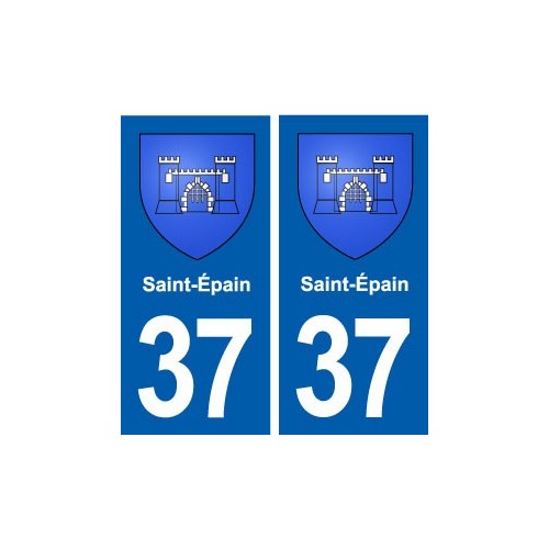 37 Saint-Épain blason ville autocollant plaque stickers