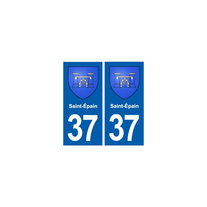 37 Saint-Épain blason ville autocollant plaque stickers