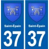 37 Saint-Épain blason ville autocollant plaque stickers
