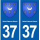 37 Saint-Paterne-Racan blason ville autocollant plaque stickers